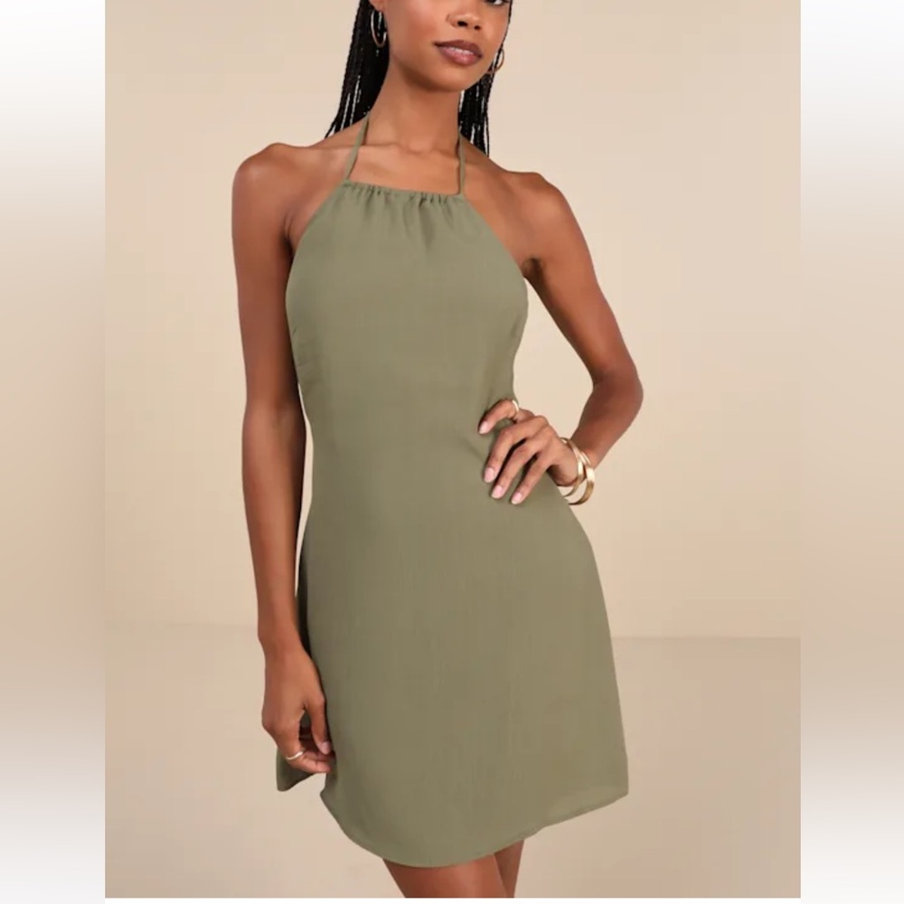 Lulu's Green Halter Sundress
